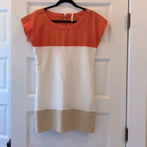 Colorblock polyester dress